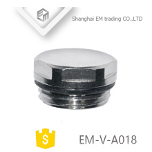 EM-V-A018 Tapa de la válvula de aire de latón niquelado extremo del tapón ciego roscado